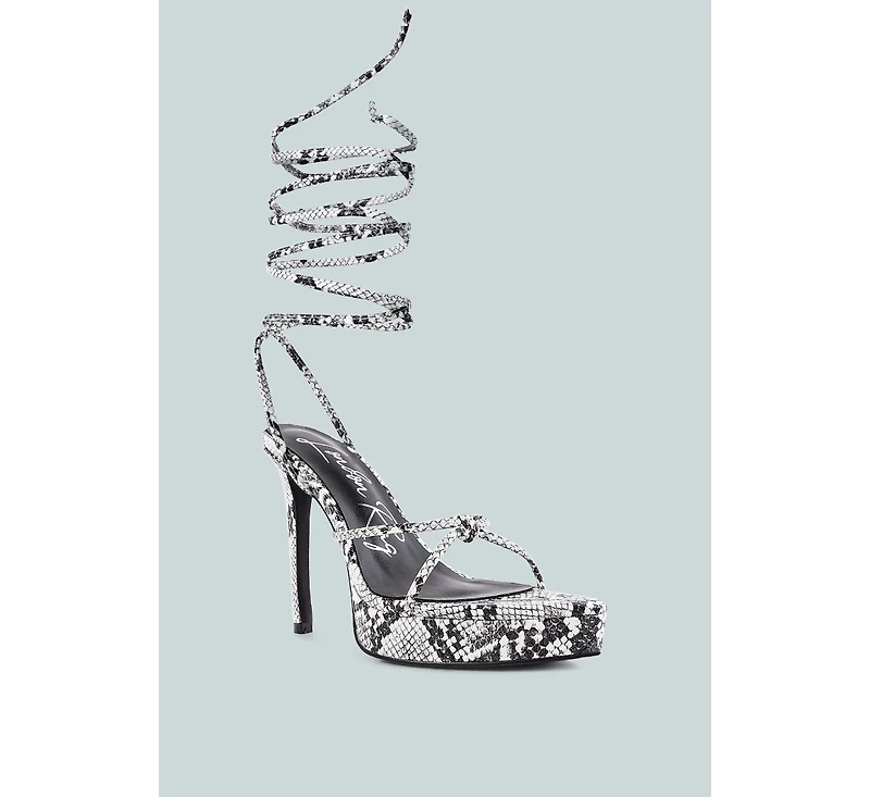 Women's Bondage High Heel Lace Up Sandals