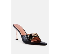 Womens Drippin Hot Croc Patent Faux Leather Sandals