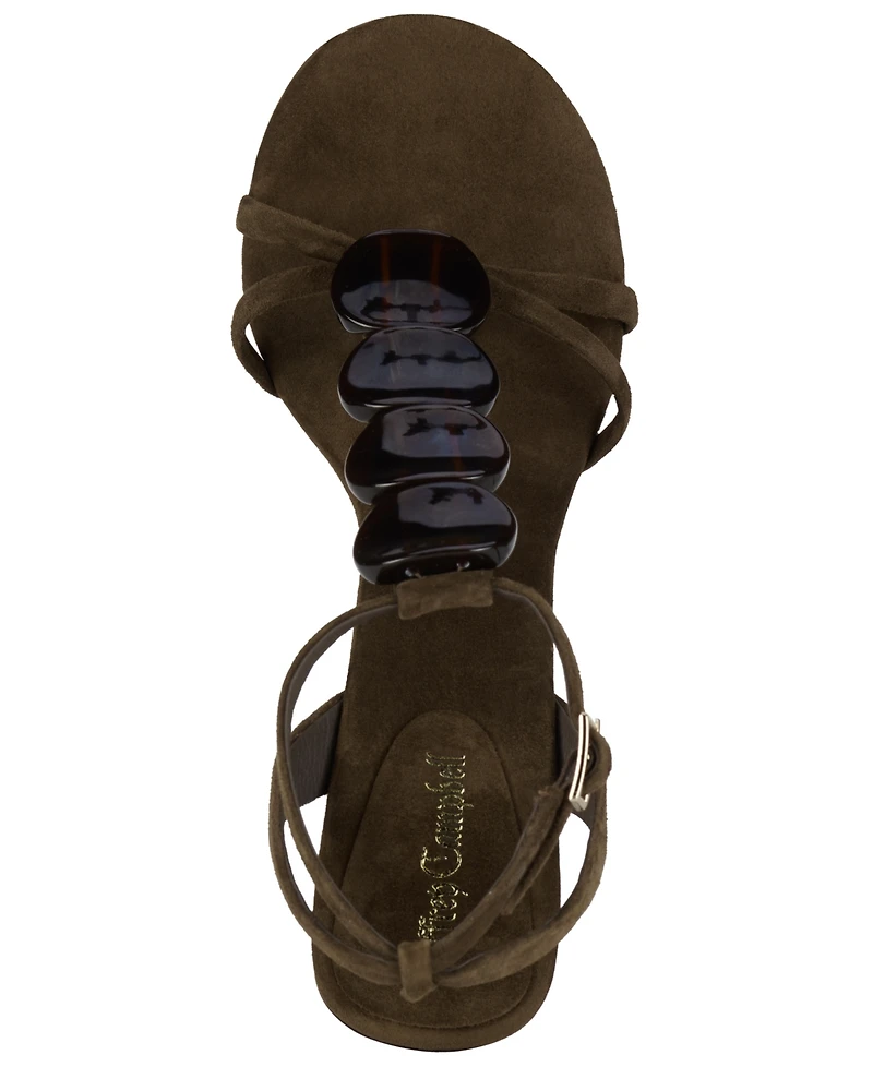 Jeffrey Campbell Women's Panacea T-Strap Embellished Dress Sandals