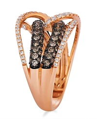 Le Vian Chocolate Diamond (1.28 ct. t.w.) & Vanilla Diamond (0.41 ct. t.w.) Ring in 14k Strawberry Gold