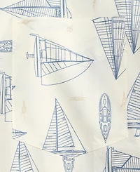 Club Room Men's Poplin Short-Sleeve Shirt, Macy's Exclusive - Sail Boat Print