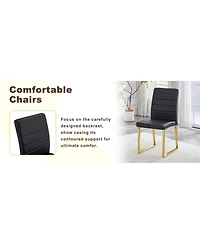 Streamdale Furniture Streamdale -Pack Heavy-duty Chairs: 2.1" Cushion, Iron Frame