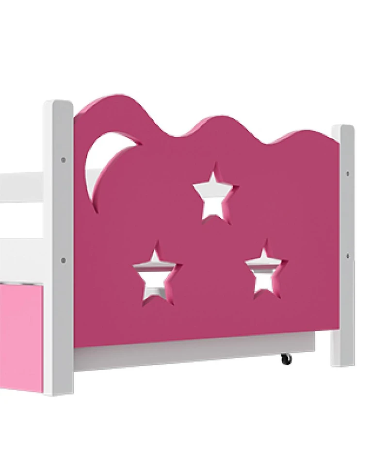 Streamdale Furniture Kids Wood Twin Bed with Drawer