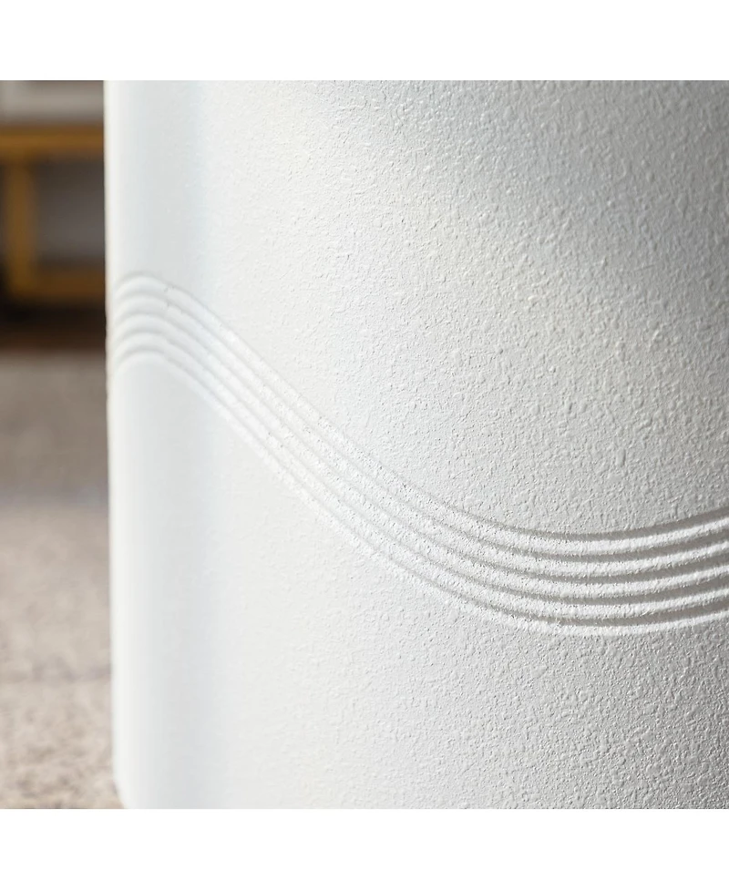 Streamdale Furniture Set of 2 White Round Coffee Tables with Hidden Storage (26.77"/19.69)