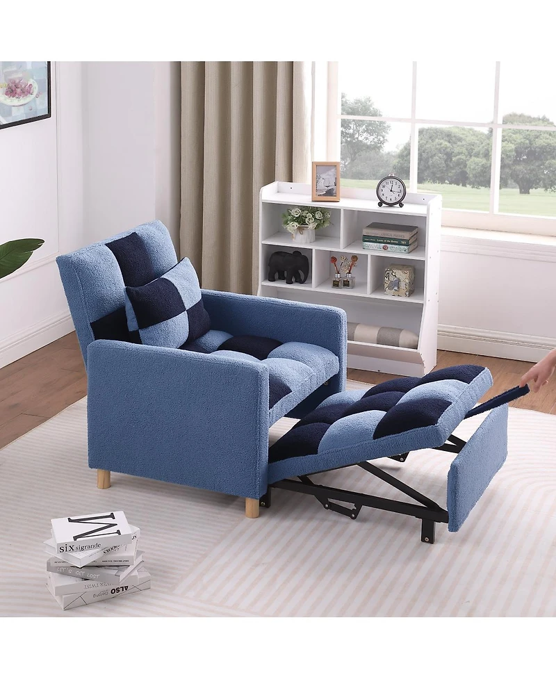 Streamdale Furniture Convertible Sleeper Sofa Chair Bed with Pillow