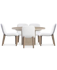 Bernhardt 6-Pc. Wood Loggia Dining Set Round Table Side Chairs