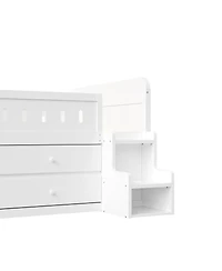 Streamdale Furniture Wooden Full Bed with Led Light, Storage Drawers