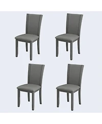 Streamdale Furniture Wooden Dining Chairs Set of 4 with Padded Seat, Upholstered Side Chair