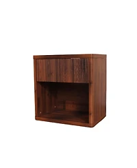 Streamdale Furniture Streamdale Night Stand with Drawer Storage, Fluted Bed Side Table, Modern Wide Bedside Stand