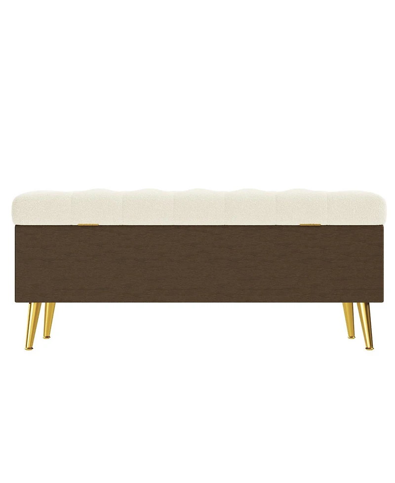 Streamdale Furniture Modern Upholstered Storage Ottoman Bench for Living Room, Bedroom