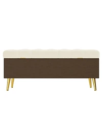 Streamdale Furniture Modern Upholstered Storage Ottoman Bench for Living Room, Bedroom