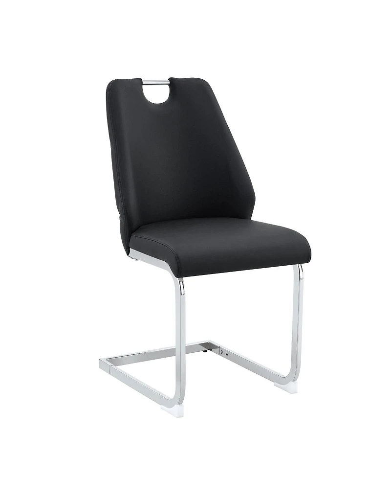 Streamdale Furniture Modern Pu Leather Dining Chair with Arched Back