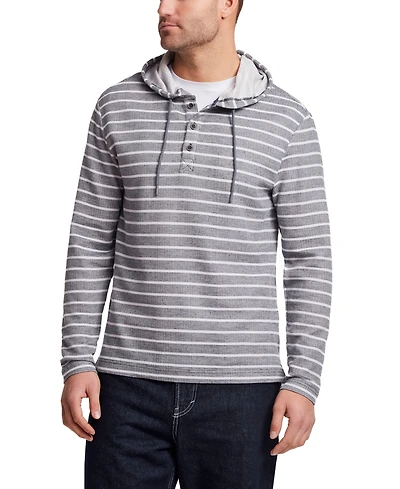 Weatherproof Vintage Men's Long-Sleeve Mixy Quarter Button Hoodie