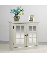 Streamdale Furniture Storage sideboard cabinet with 2 mirrored doors & adjustable shelf