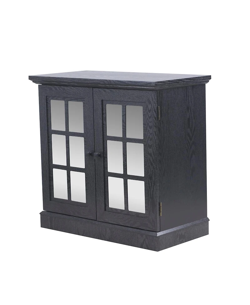 Streamdale Furniture Storage sideboard cabinet with 2 mirrored doors & adjustable shelf