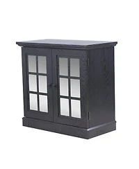 Streamdale Furniture Storage sideboard cabinet with 2 mirrored doors & adjustable shelf