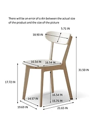 Streamdale Furniture Solid Oak Dining Chair - Made in North America (47.5 55.5 78cm)
