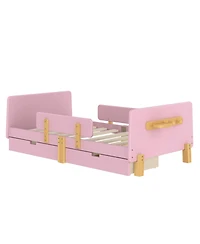 Streamdale Furniture Platform Bed with Storage, Shelf, Hooks, No Box Spring Needed