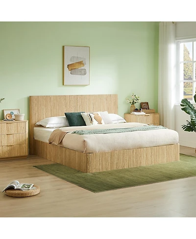 Streamdale Furniture King Size Lift Up Storage Bed Frame with Hydraulic Storage