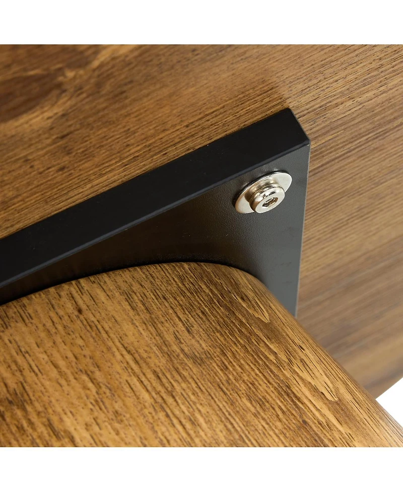 Streamdale Furniture Streamdale Natural Wood Grain Round Coffee Table Set