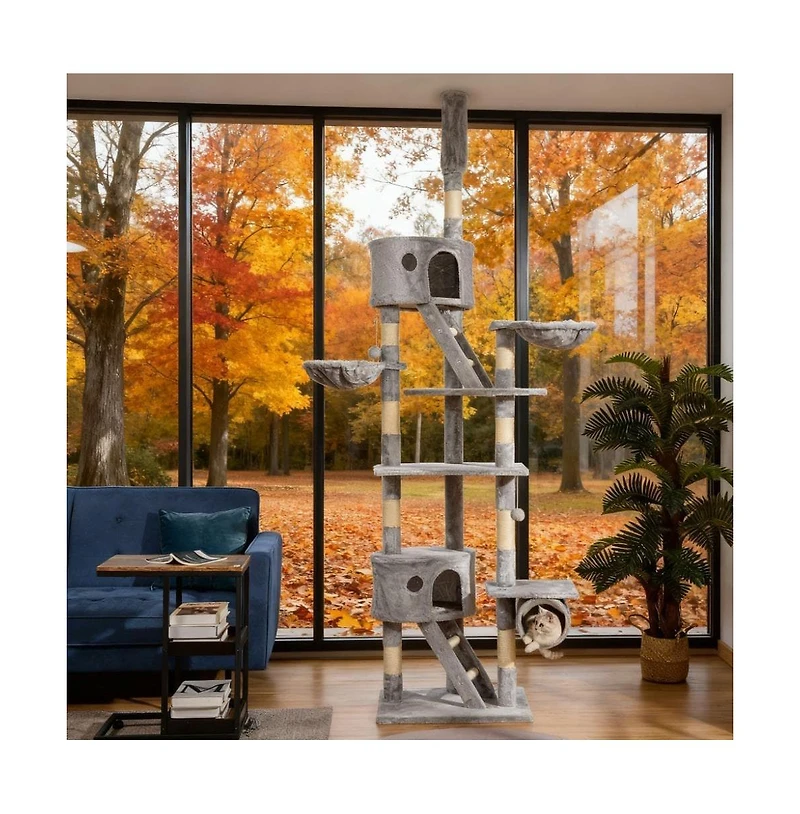 Zeus & Ruta 94.5-102.4" Height Adjustable Cat Tree