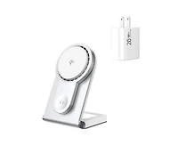 Risokeys Foldable 3-in-1 Wireless Charger - Charge for Apple - Portable Fan-Cooled Charging Stand for iPhone, Watch and Earphones