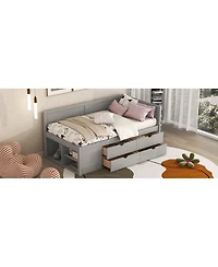 Streamdale Furniture Twin Daybed with Drawers and Shelves