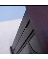 Streamdale Furniture 48.66" x 15.55" x 34.06" Sideboard with 3 Glass Doors & Adjustable Shelf