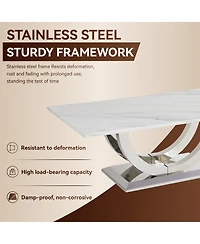 Streamdale Furniture Modern Marble Pattern Coffee Table