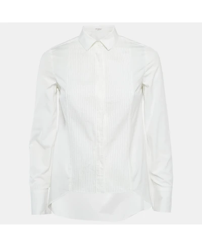 Pre-Owned Brunello Cucinelli Women's White Cotton Buttoned Shirt