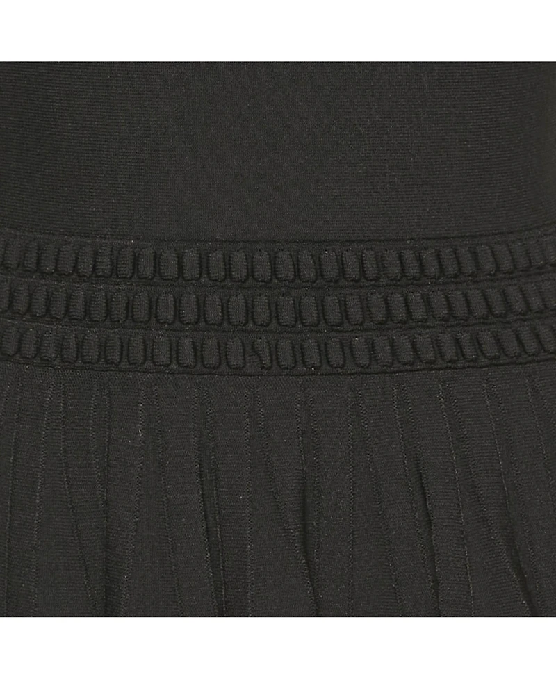 Pre-Owned Alexander Mcqueen Women's Black Stretch Knit Flared Top