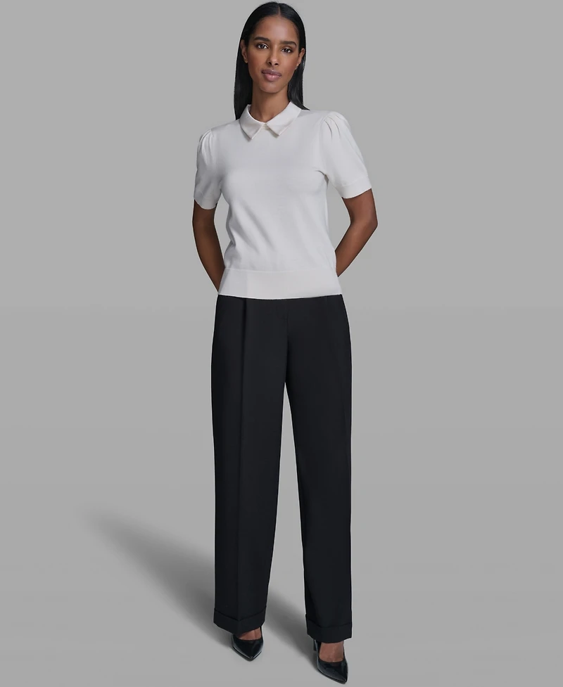 Karl Lagerfeld Paris Women's Collared Sweater