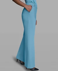 Karl Lagerfeld Paris Women's Mid-Rise Wide Leg Pants