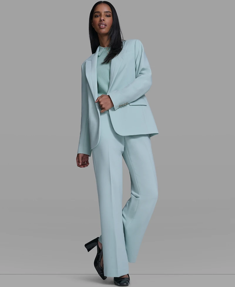 Karl Lagerfeld Paris Women's Notch Lapel Collar One-Button Jacket