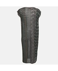 Pre-Owned Missoni Women's Brown Patterned Lurex Knit Midi Dress