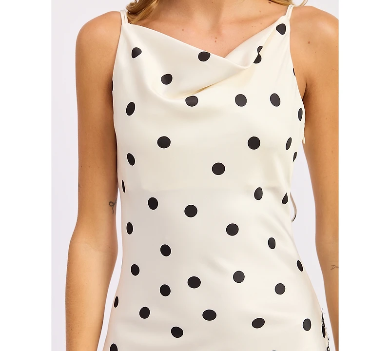 En Saison Women's Abigail Cowl Neck Maxi Slip Dress