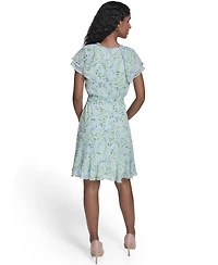 Tommy Hilfiger Women's Flutter-Sleeve Wrap Dress