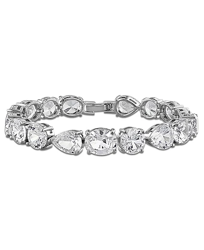 Macy's White Sapphire (45 ct. t.w.) Bracelet in Sterling Silver