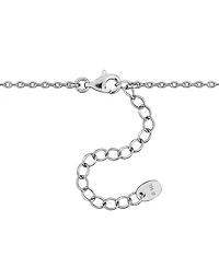 Macy's Sapphire (1/2 ct. t.w.) and White Sapphire (2-7/8 ct. t.w.) Necklace in Sterling Silver
