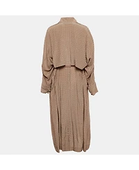 Pre-Owned Stella Mccartney Women's Beige Geometric Print Emily Long Coat