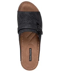 Gc Shoes Women's Moira Perforated Comfort Round Toe Sandals