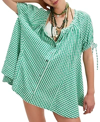 Free People Women's Farley Gingham Tunic Top