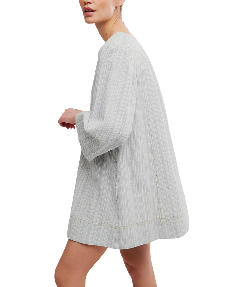 Free People Women's Goldie Balloon-Sleeve V-Neck Dress