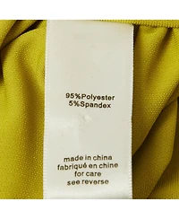 Pre-Owned Ronny Kobo Women's Olive Green Jersey Halterneck Ruched Top