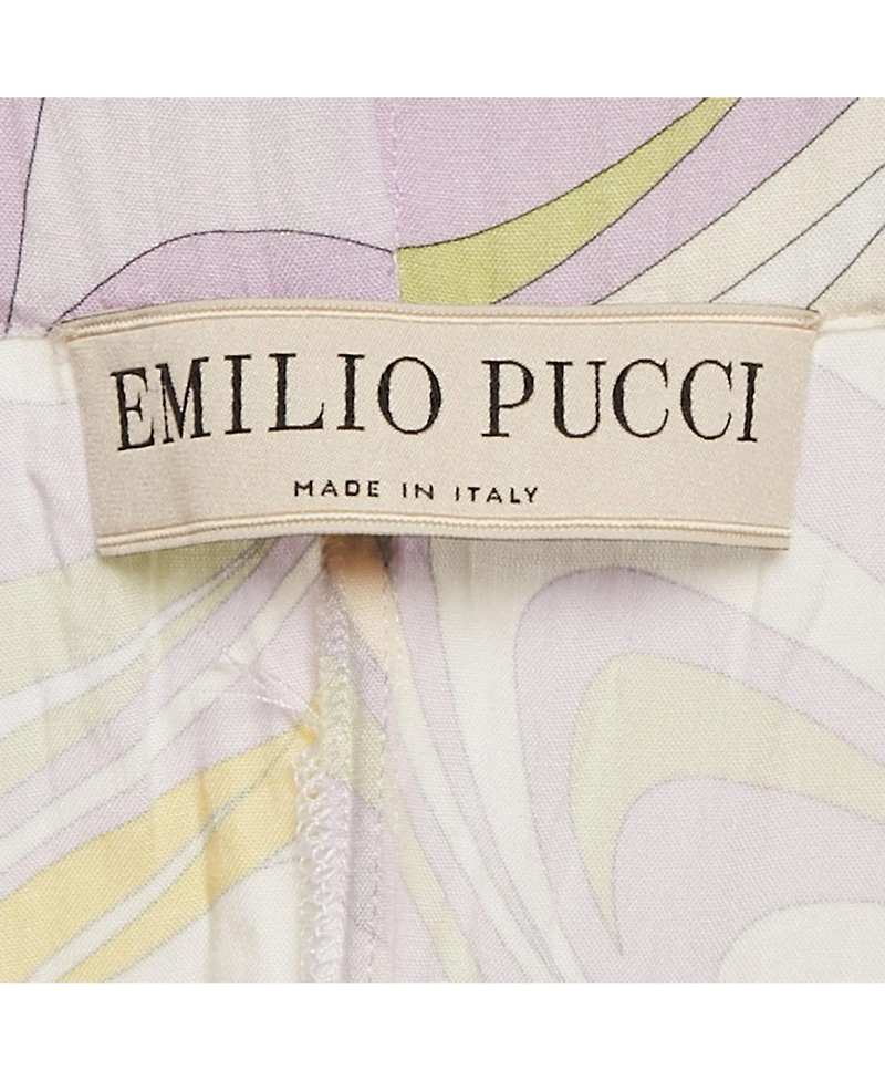 Pre-Owned Emilio Pucci Women's Purple Swirling Print Jumpsuit