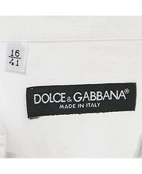 Pre-Owned Dolce & Gabbana Men's White Cotton Half Sleeve Shirt