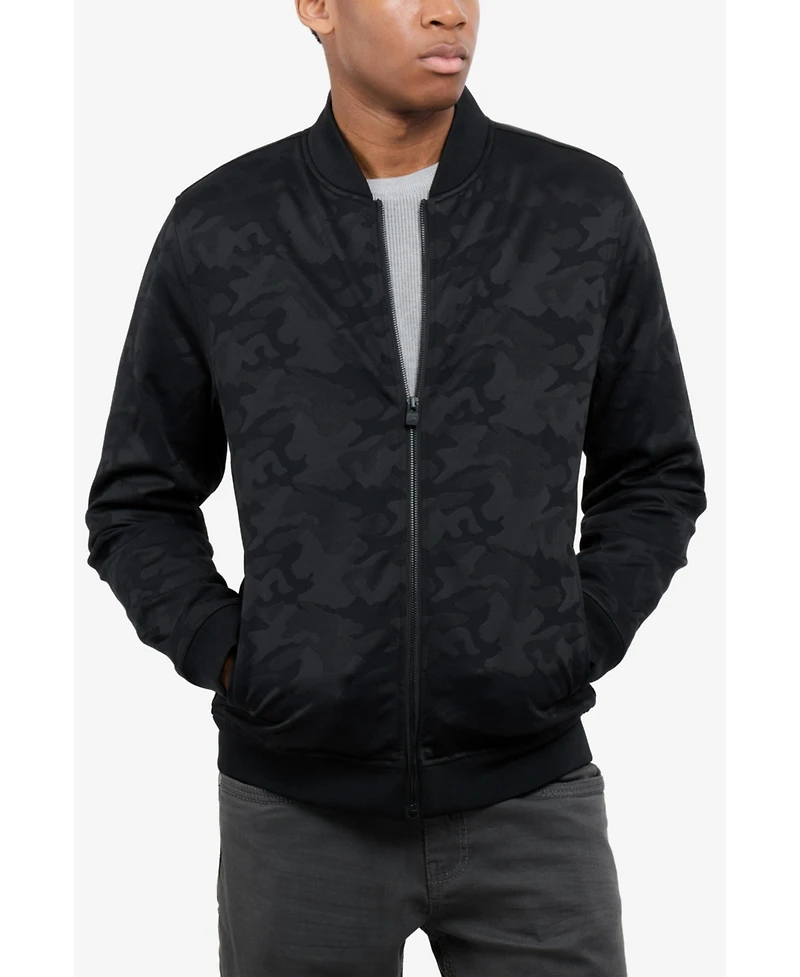 Xray Men's Jacquarded Camouflage Bomber Jacket