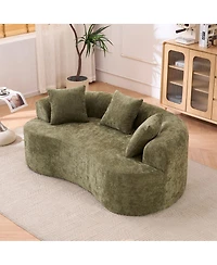 Streamdale Furniture chenille self-inflating 2-seater sofa with deep cushions
