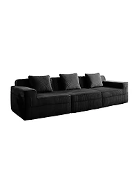 Streamdale Furniture Modular 3 Seat Boneless Sofa, Cloud Sectional Couch with Deep Seat