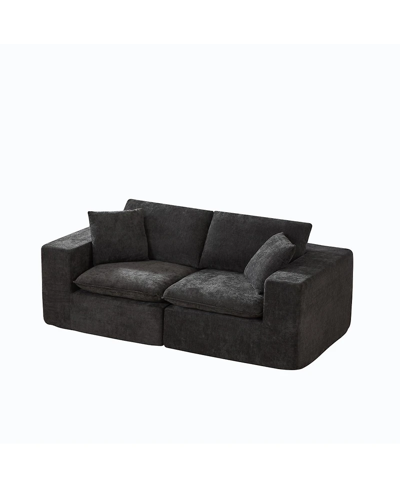 Streamdale Furniture Modern Chenille Cloud Sofa - Freely Combinable, Comfortable Living Room Furniture